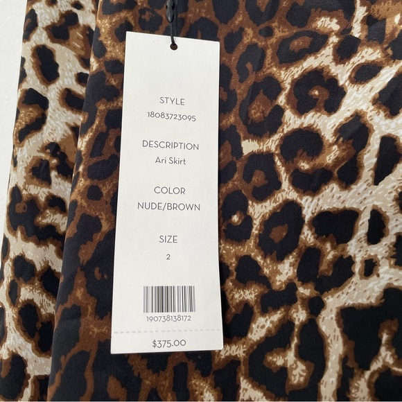 Veronica Beard Ari Silk Animal Print Side Ruched Midi Skirt - Picture 9 of 12